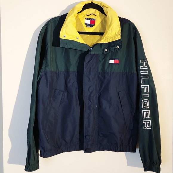 tommy hilfiger colorblock windbreaker